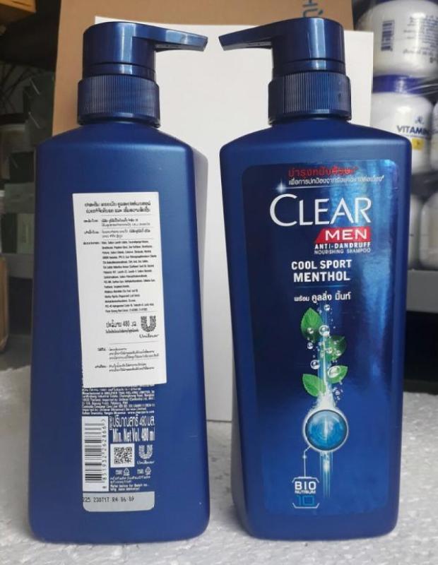 Dầu gội đầu Clear men Thái Lan mẫu mới 480ml