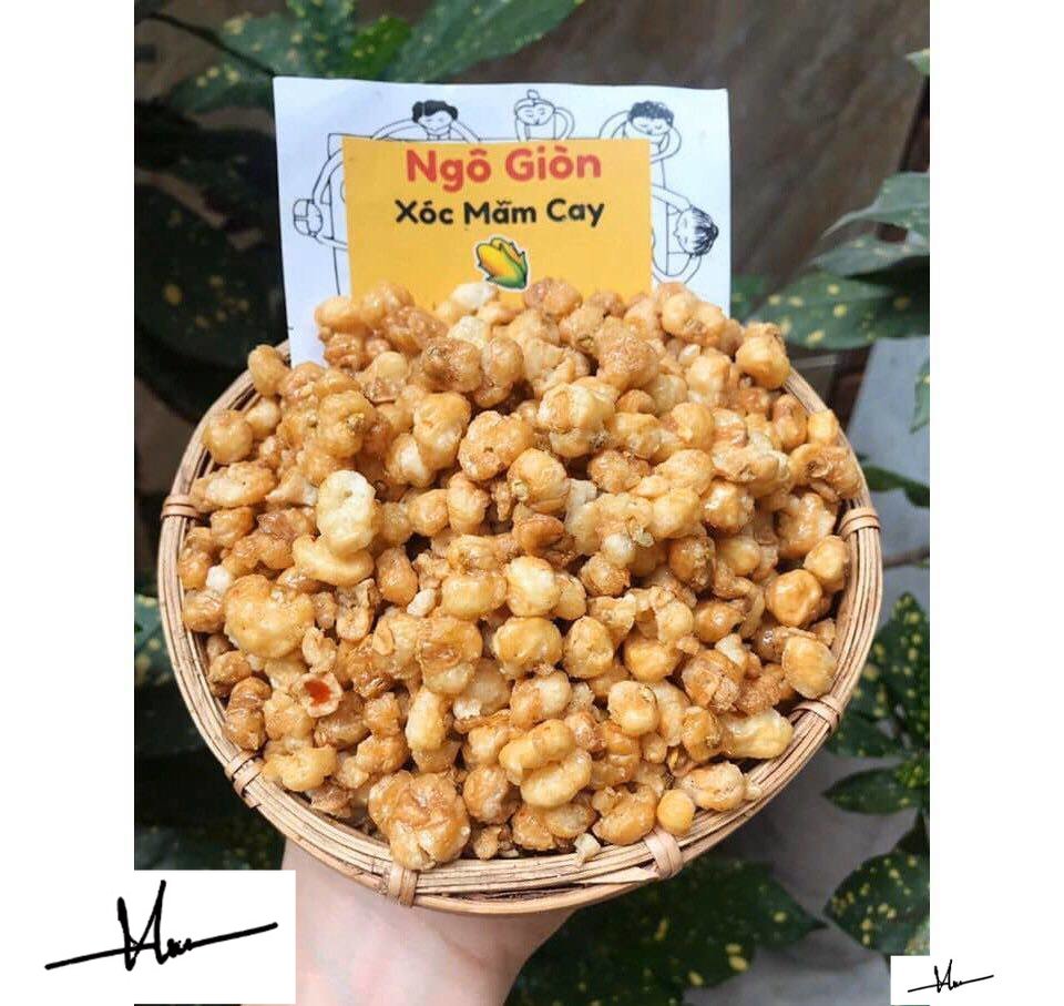 1kg ngô nếp sấy giòn sóc mắm cay ngon mê mẩn