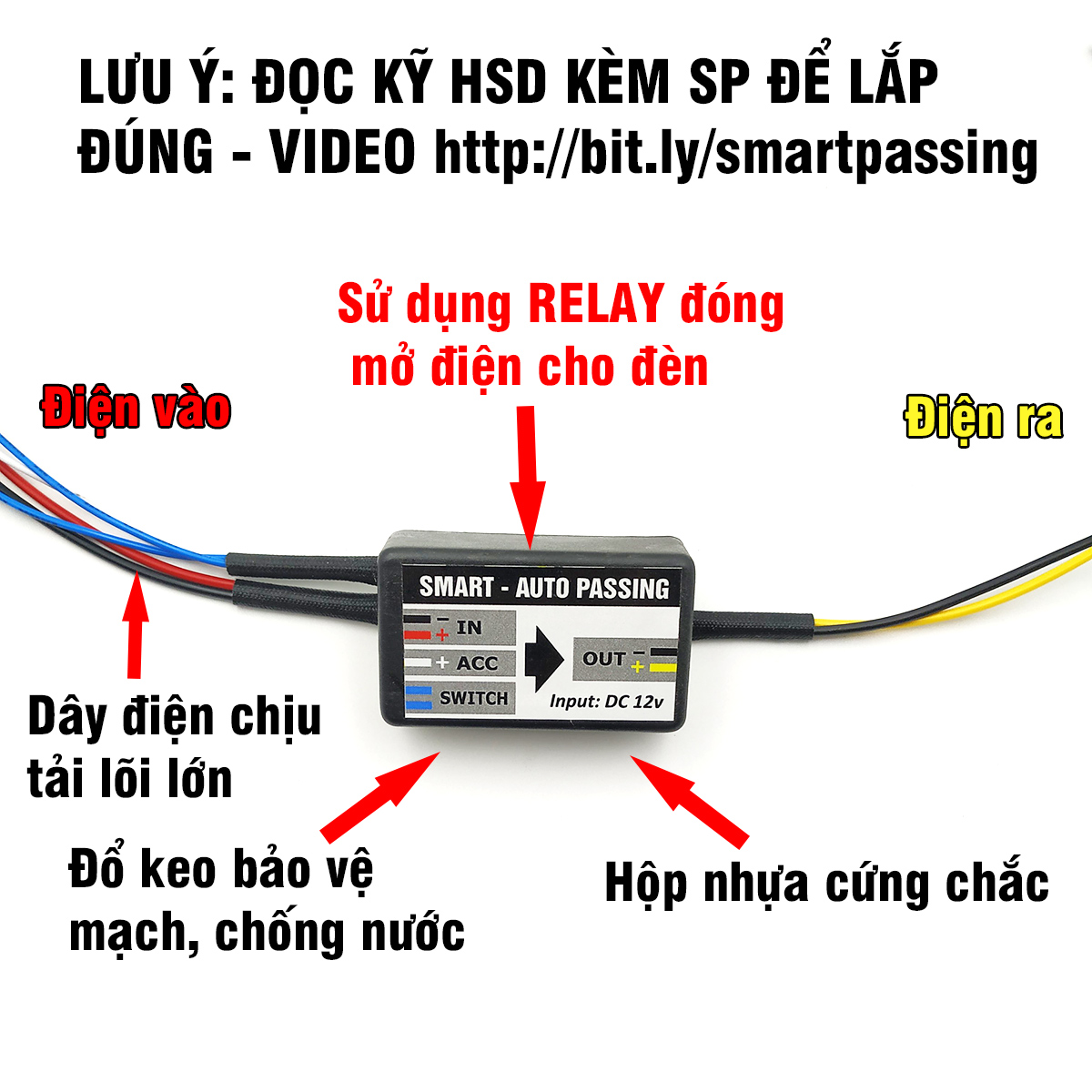 [HCM]Mạch Smart Auto Passing (SAP) dùng Relay rời cho đèn trợ sáng