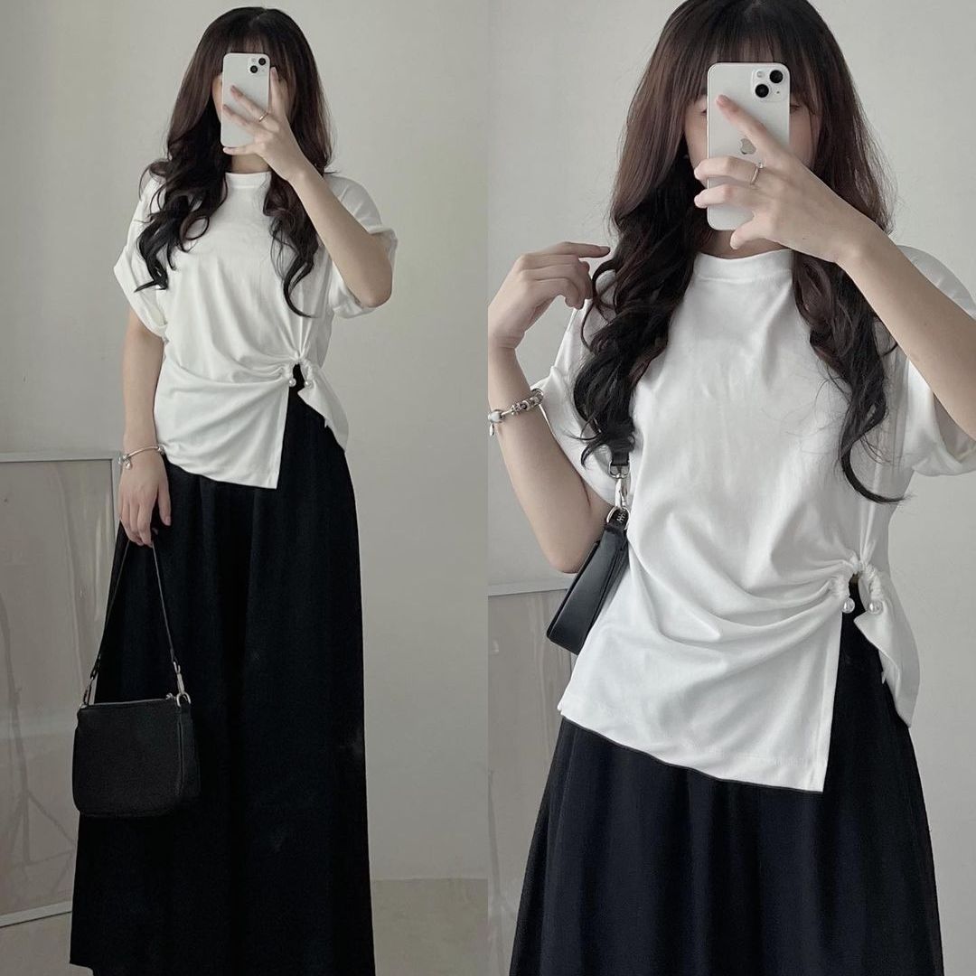 Áo thun tay lật dúm eo, Áo thun kiểu Tesoro clothes