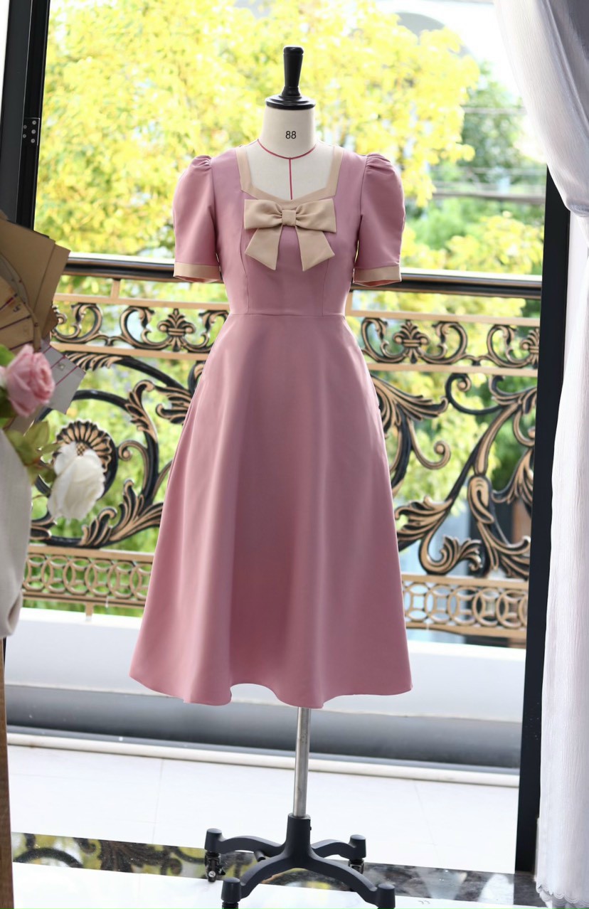 Đầm phối màu công sở đủ size