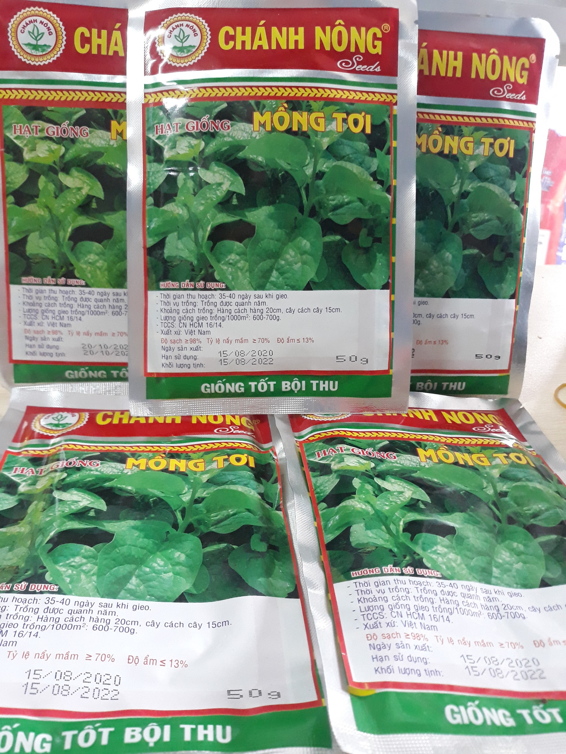 Hạt giống Mồng Tơi 50gr