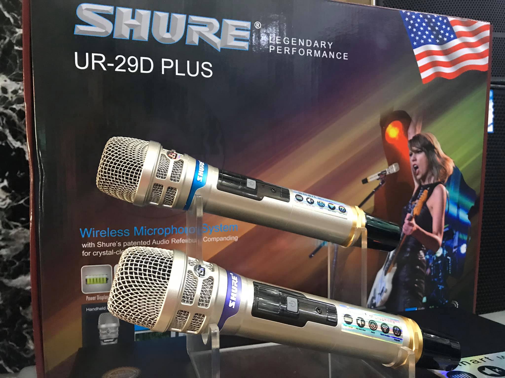 Micro Shure UR29D Plus - Micro Không Dây 4 Râu Chấ t Lượng Loại 1