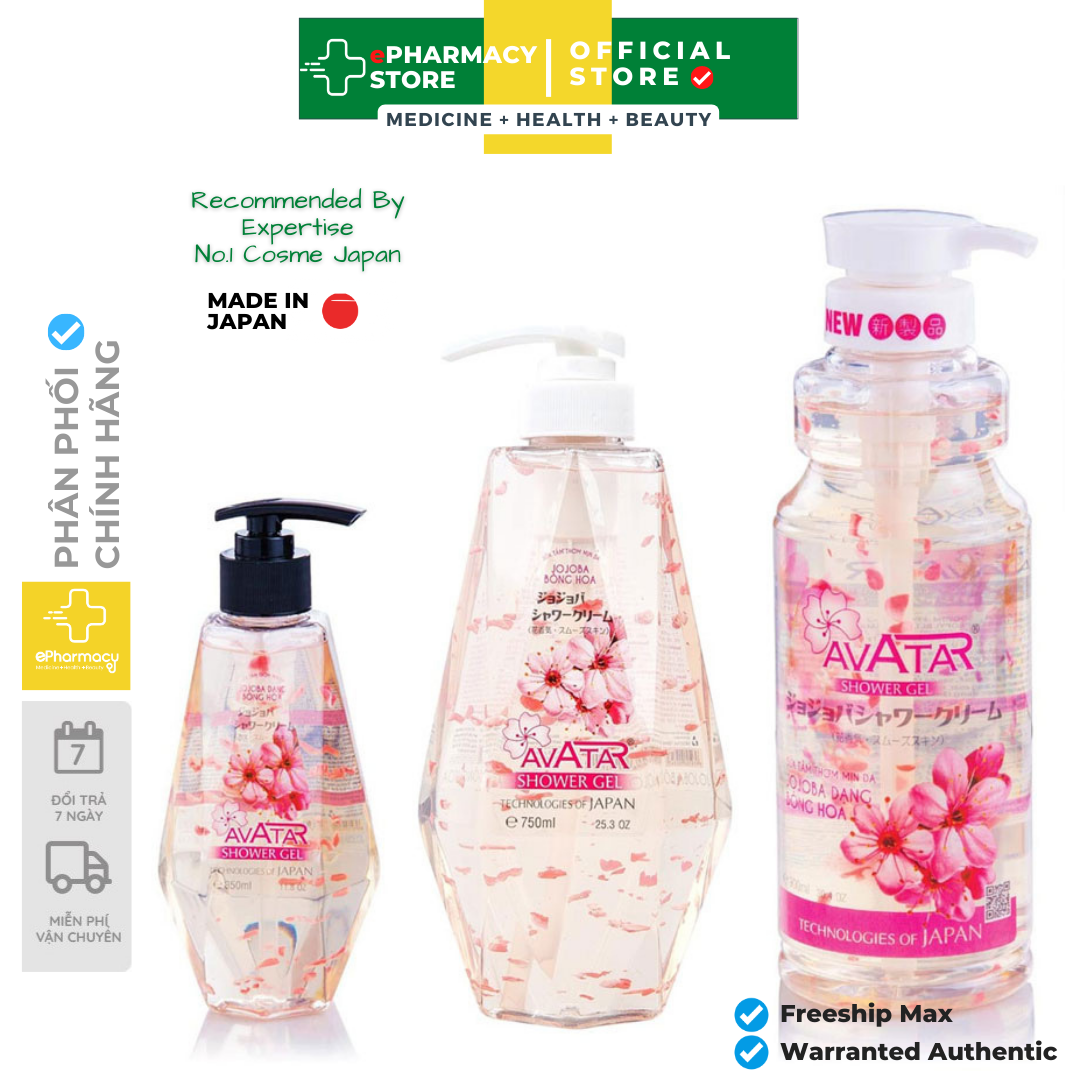 Sữa Tắm Avatar Thơm Mịn Da Jojoba Bông Hoa Shower Gel