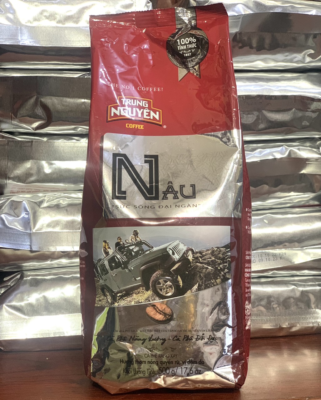 Bịch nâu 500gr cà phê trung nguyên