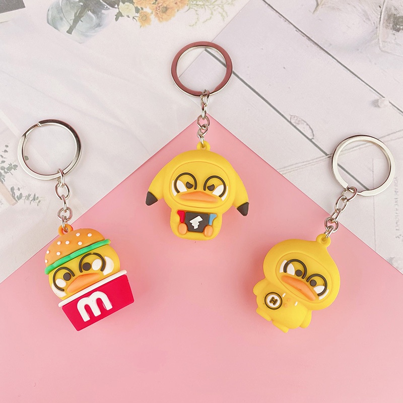 Móc khóa vịt cute màu vàng