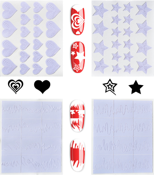 French Tạo Hình Dán Móng ( Set 12 Tấm)