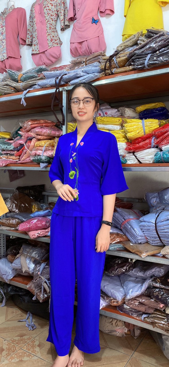 ĐỒ LAM NỮ ĐỒ ĐI CHÙA ĐỒ THỜI TRANG NỮ CHẤT LIỆU VẢI LỤA NGỌC CAO CẤP