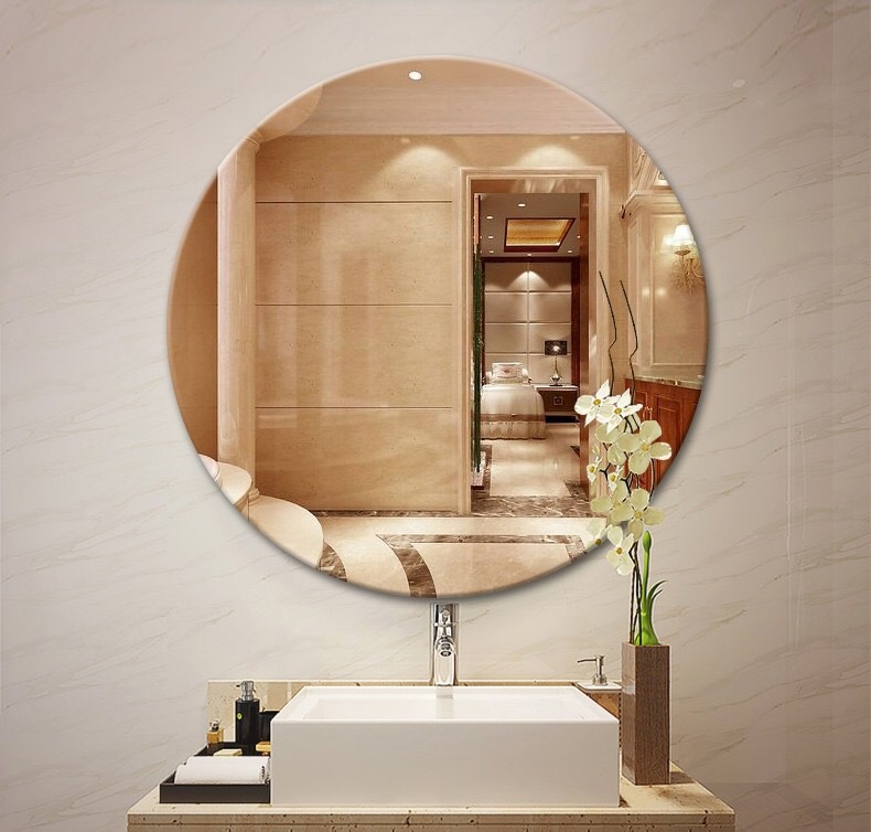 Kiếng dẻo dán tường đường kính 35Cm cực đẹp và sang trọng Gương trang trí mẫu mới hàng VNXK cao cấp