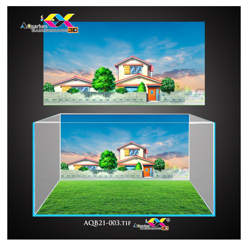 Aquarium shop - aqb21-003 - TRANH BỂ CÁ 3D4K - ngôi nhà Doraemon, ký ức tuổi thơ tươi đẹp