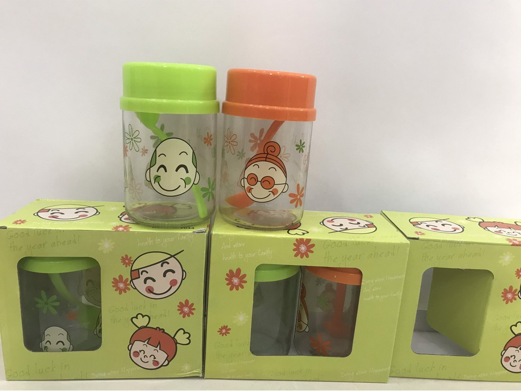 LỌ ĐỰNG GIA VỊ ĐÔI THỦY TINH CÓ THÌA