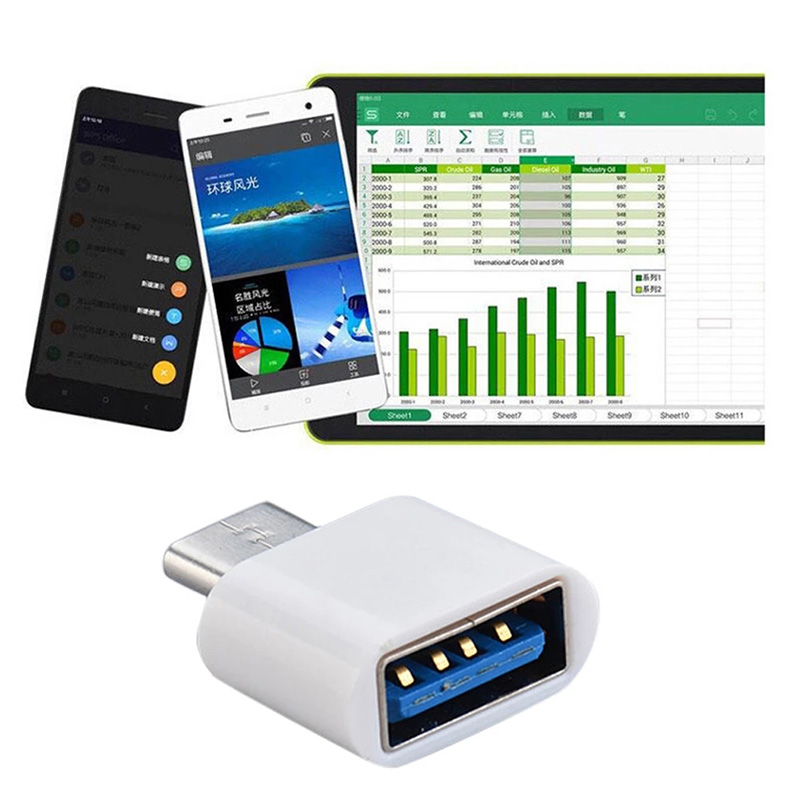 USB 3.0 to Type-C Adapter Otg Adapter Compatible with USB Flash Disk Data Transfer