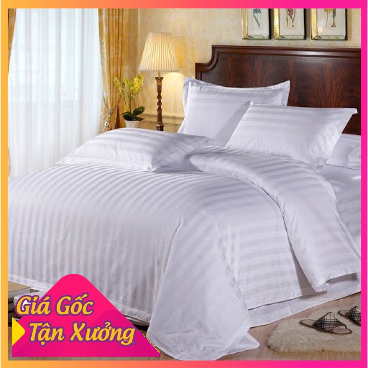 [SALE SẬP SÀN] Vỏ gối trắng sọc T400