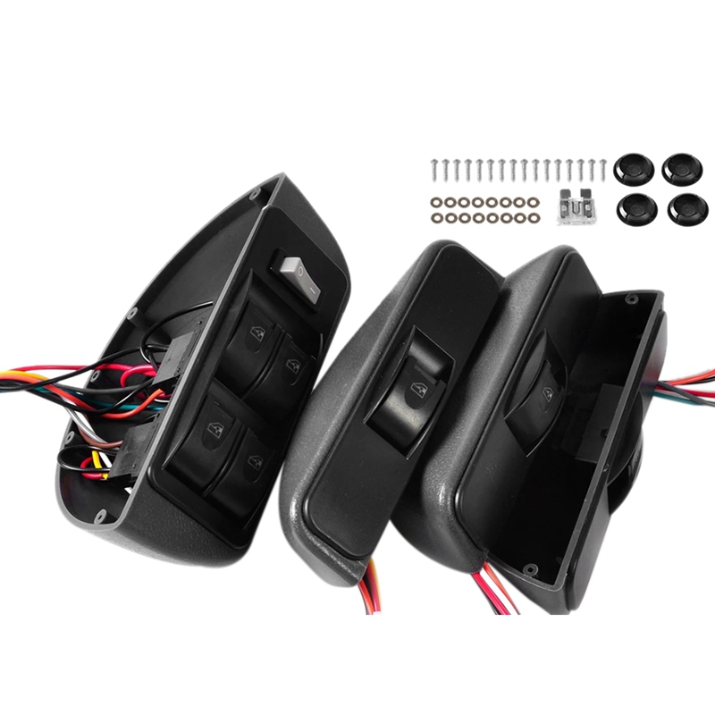 12V Car Universal Crescent Power Window Switch Kit 4Door Power Window