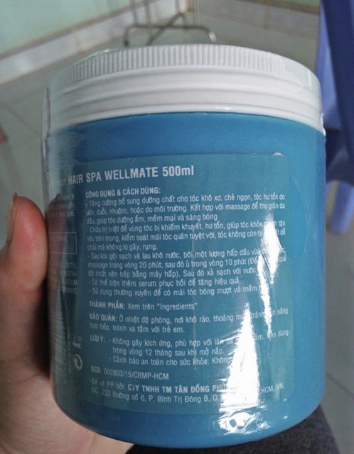 [HCM]HẤP DẦU SIÊU MỀM MƯỢT HAIR SPA WELLMATE 500ML