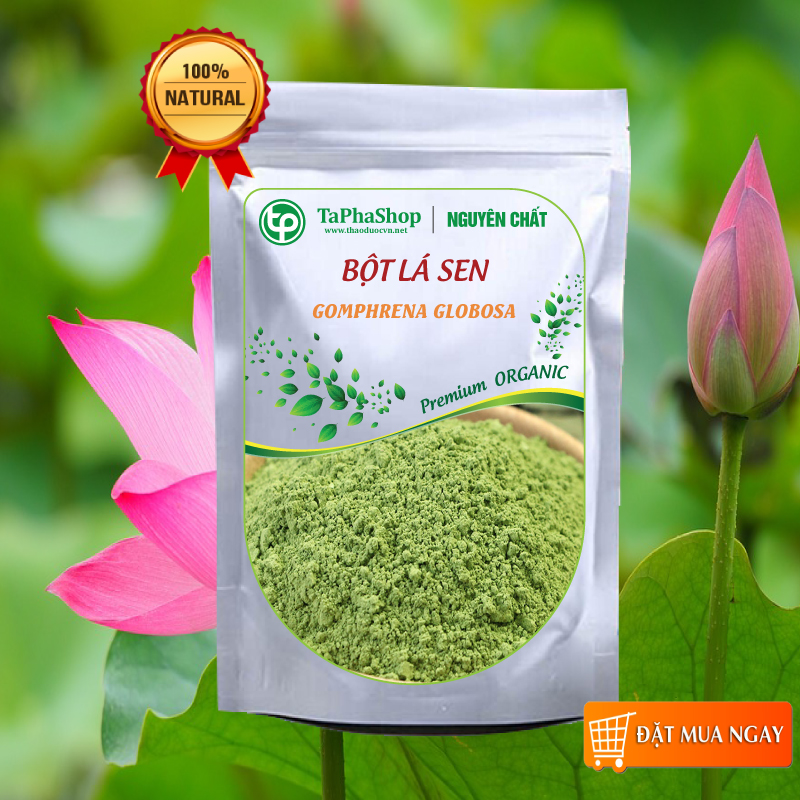 Bột lá sen nguyên chất 100g - Tấn Phát - túi lớn chất lượng cao - Hàng loại 1 giá tốt