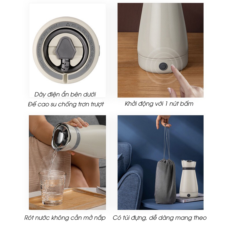 Ấm Siêu Tốc Mini Mokkom 500ml