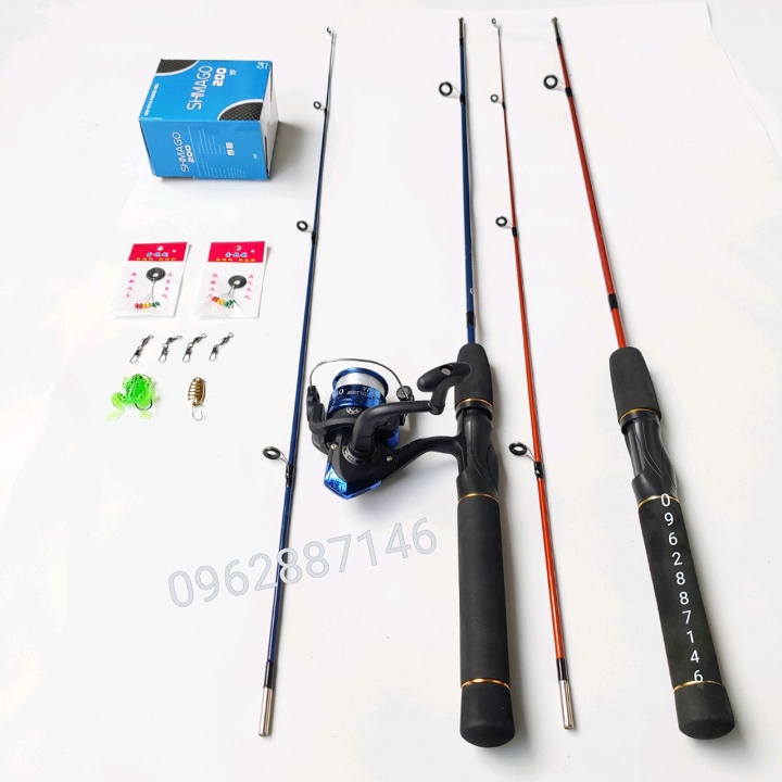 Bộ cần câu lure gw carbon tải cá lớn 1m8