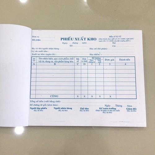 Combo 10 cuốn Phiếu xuất kho 3 liên - 16 x 20cm