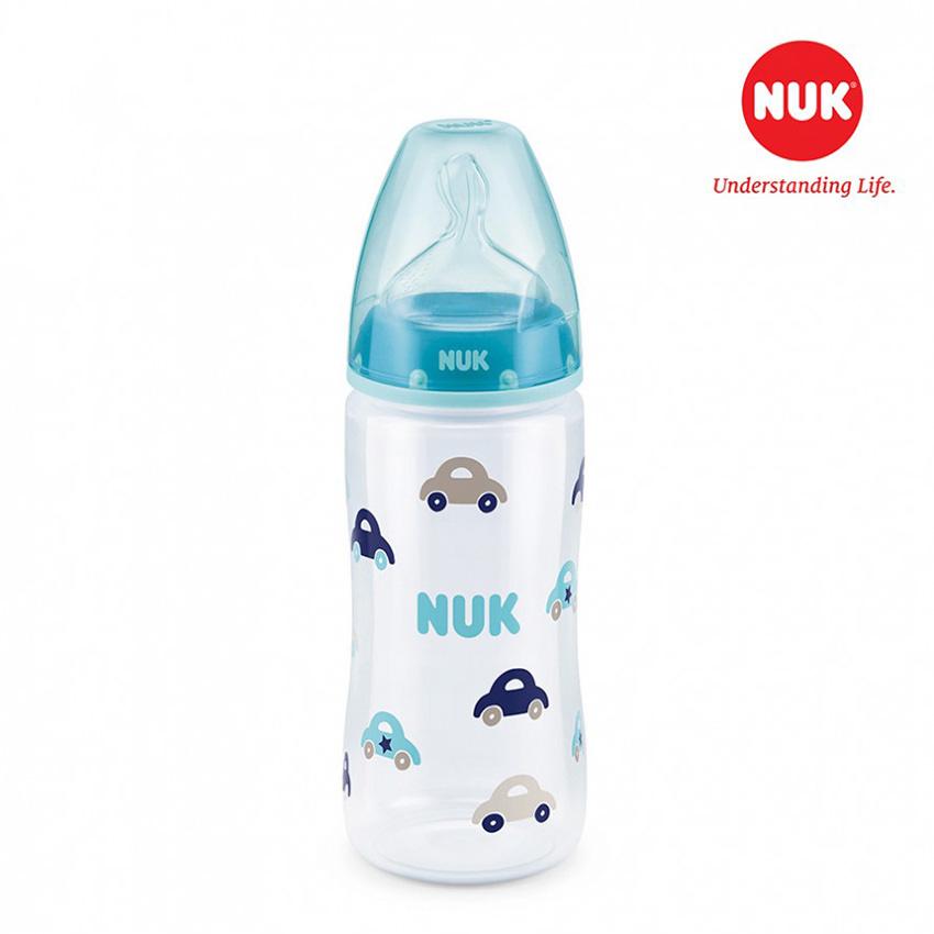 Bình sữa NUK PP 300ml bé 6tháng Hồng (ngẫu nhiên nếu hết màu)