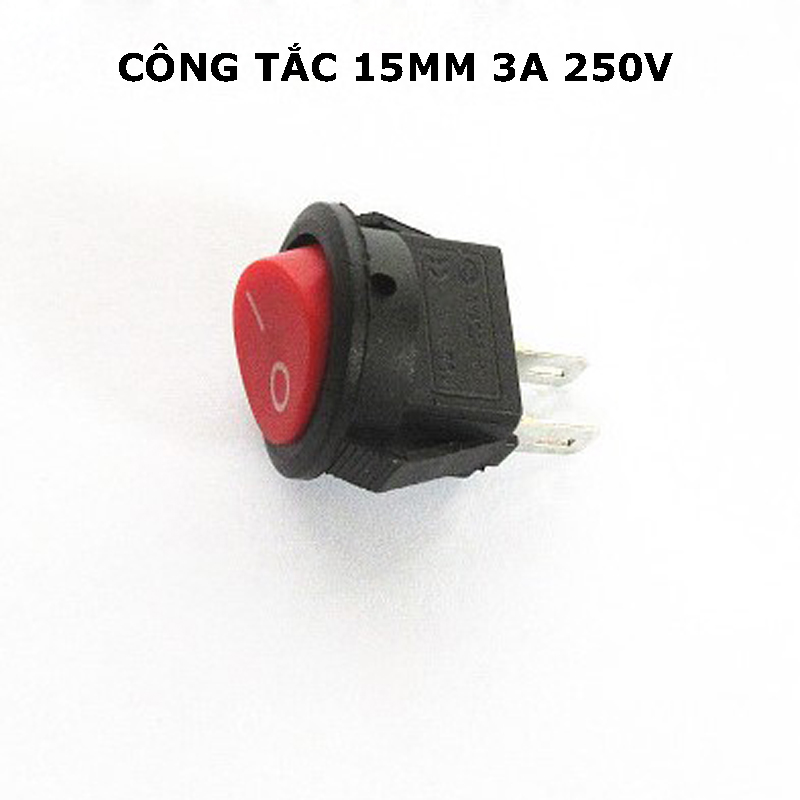 Công tắc TRÒN bập bênh 15MM 3A 250V