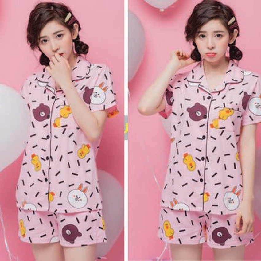 Bộ đồ mặc ở nhà nữ - Đồ ngủ nữ cộc - Bộ đồ pijama nữ chất kate nhiều mẫu hoạt hình không nhăn không xù lông vải dày dặn được chọn mẫu form từ 38-65kg