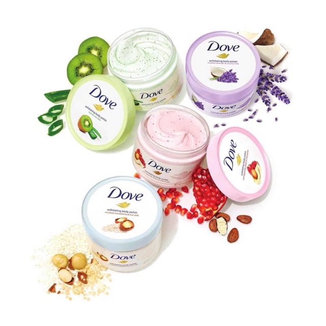 Kem Tẩy tế bào chết Dove dạng hũ 250gr