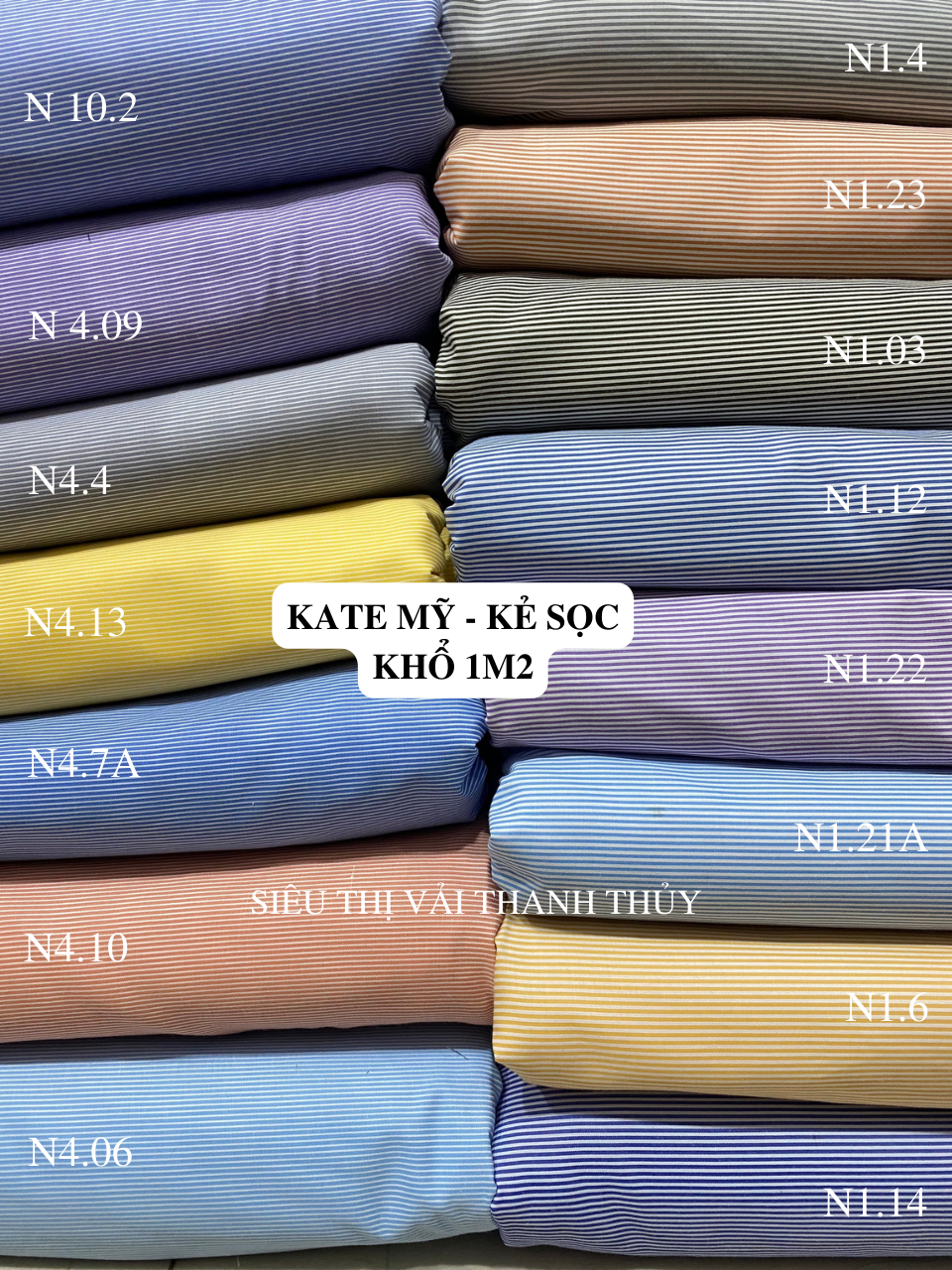 VẢI KATE SỌC (KHỔ 1M2) -DÒNG VẢI CÔNG SỞ