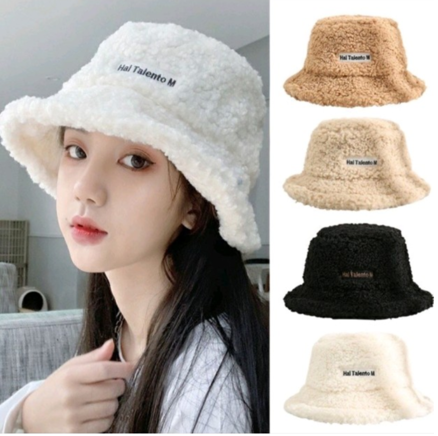 Mũ bucket lông cừu phong cách Hàn hot hit