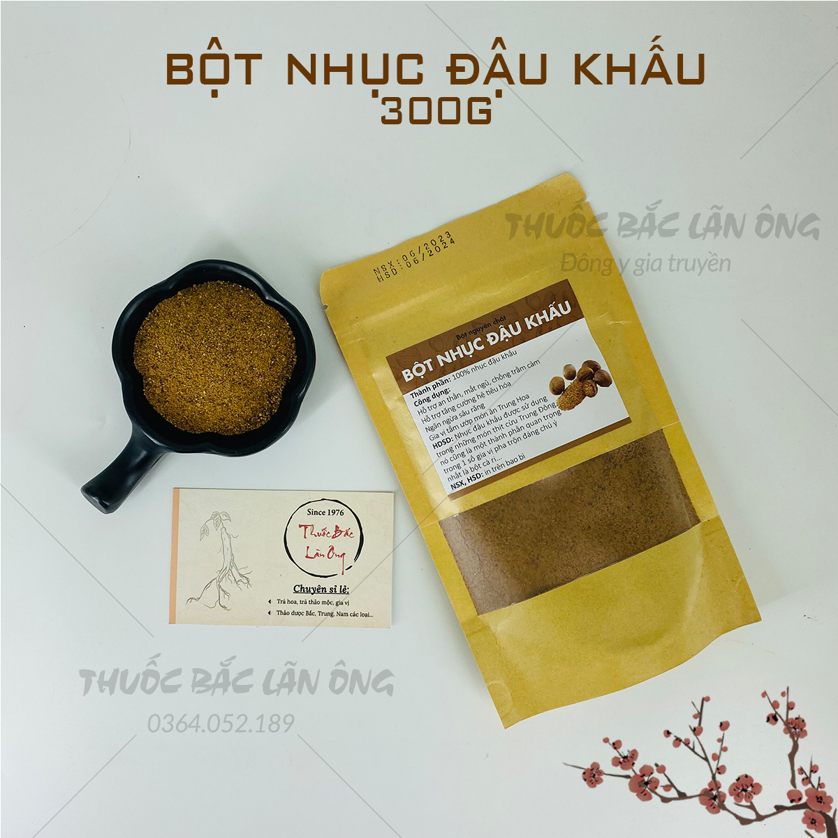 Bột nhục đậu khấu nguyên chất 500g