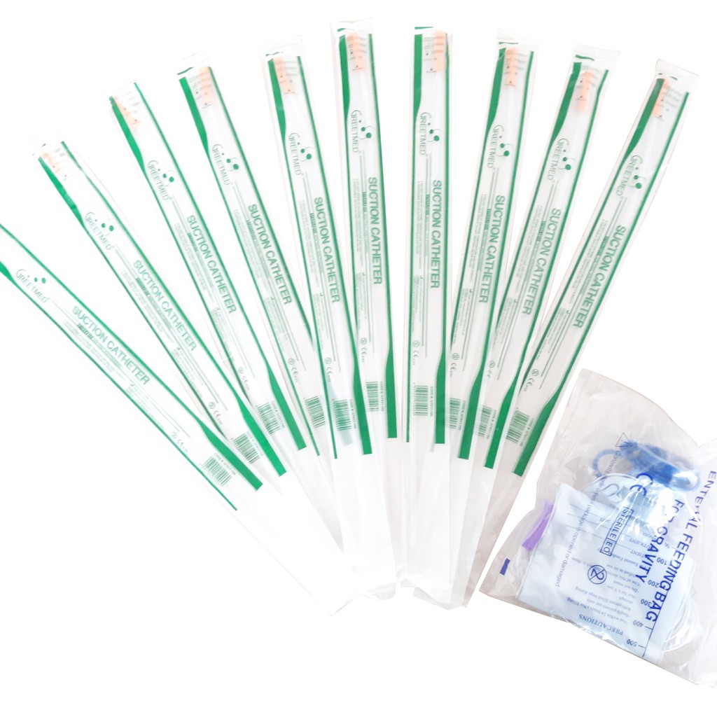 Bộ 25 Túi cho ăn có trọng lực, túi truyền súc ruột Enema 1000ml và 75 dây
