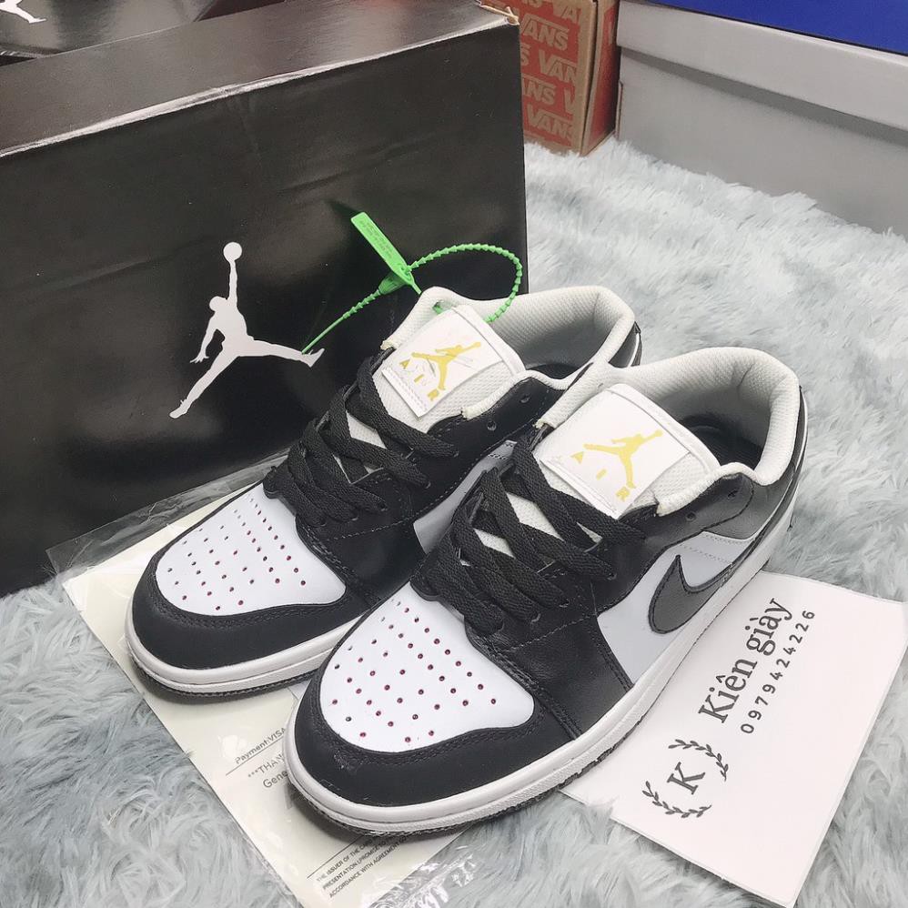 Giày sneaker jodan đen trắng cổ thấp hàng chuẩn full box