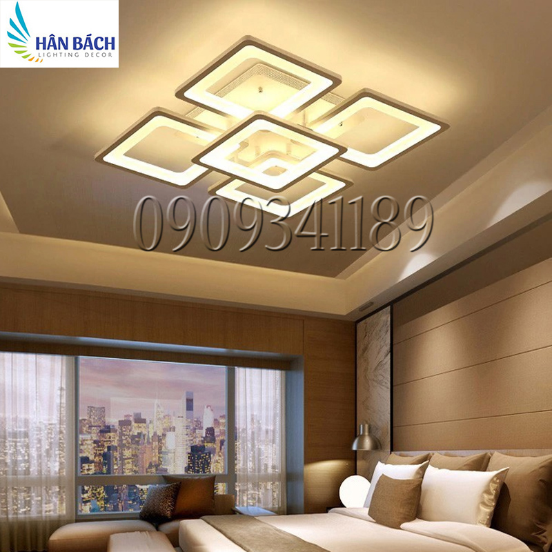 Đèn Mâm LED Ốp Trần Hiện Đại Trang Trí Phòng Khách Led 3 Chế Độ Màu MO904