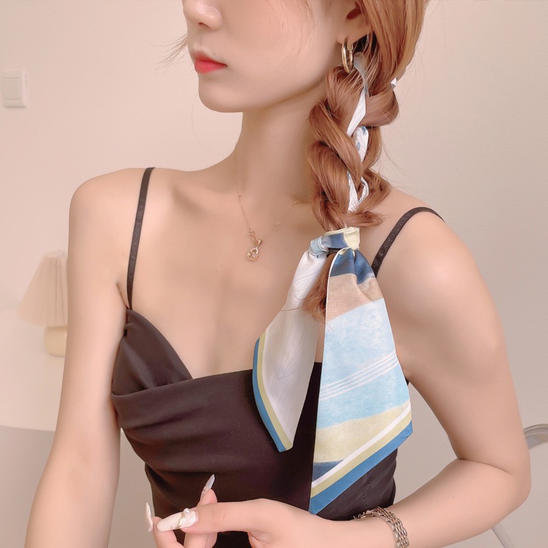 Dây lụa cột tóc đa năng phong cách retro độc lạ Hàn Quốc đẹp rẻ 2021 cột tóc nữ rẻ đẹp