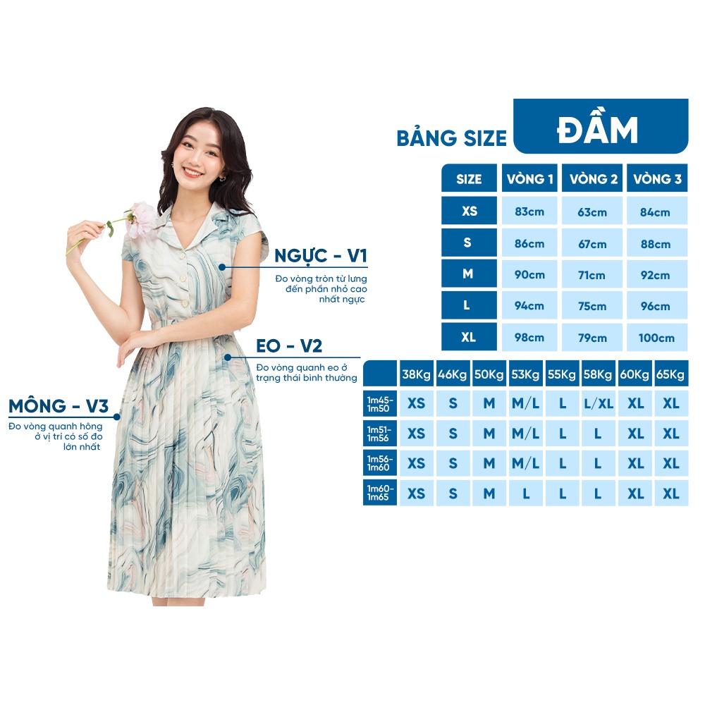 Đầm phối nút vai GUMAC LD0916