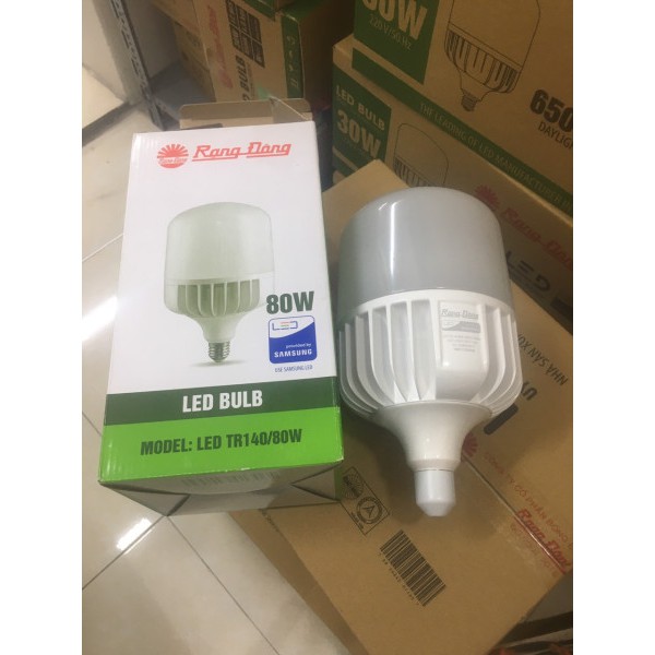 Đèn Led Búp Trụ 60W - 80W Ánh sáng trắng Rạng Đông