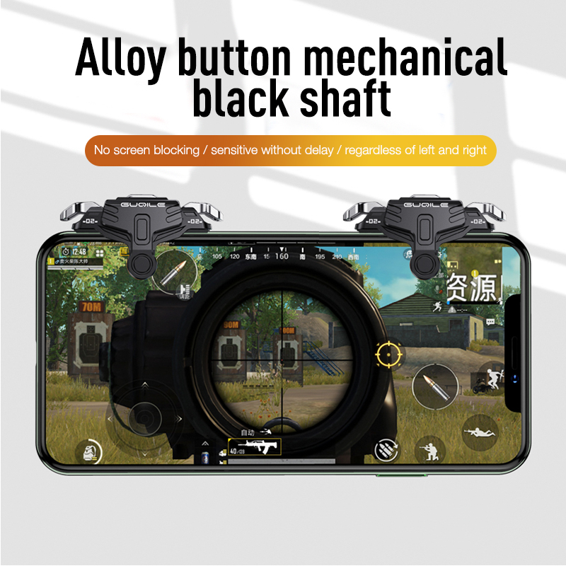 [Matel Nâng Cấp] DAMILE Cần Điều Khiển Kích Hoạt Chơi Game Di Động Cho Tay Cầm Chơi Game PUBG Mobile Nút Bắn Bộ Điều Khiển Trò Chơi Di Động Vật Lý L1R1 Nút Nhắm Tay Cầm Chơi Game PUBG Fortnite Rules Of Survival GT02