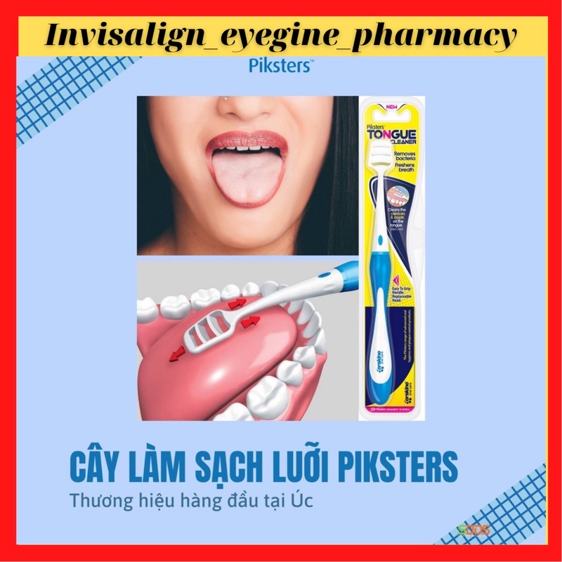 Cạo lưỡi chuẩn Nha Khoa- Cây làm sạch lưỡi piksters SDDS Chính Hãng Đức
