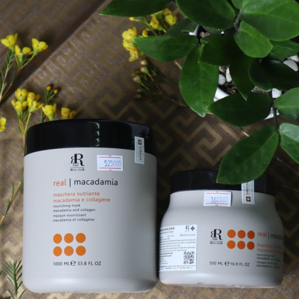 Bộ gội Ủ hấp tóc hấp phục hồi tóc kem hấp hấp tóc MACADAMIA STAR hũ  350ml  + hấp 500ml