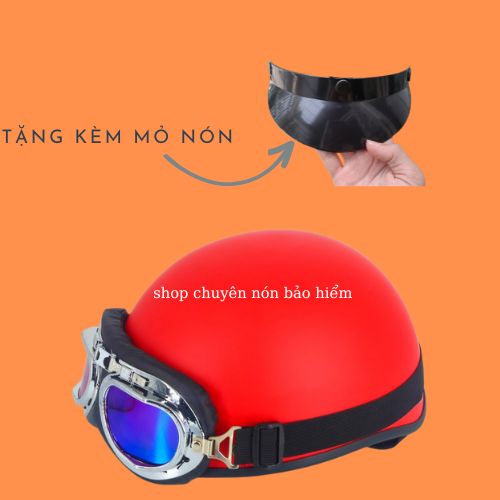 NÓN BẢO HIỂM NỬA ĐẦU KÈM KÍNH PHI CÔNG