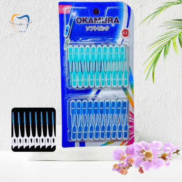 Tăm Silicon Siêu mềm Okamura (Vỉ 60 cây)