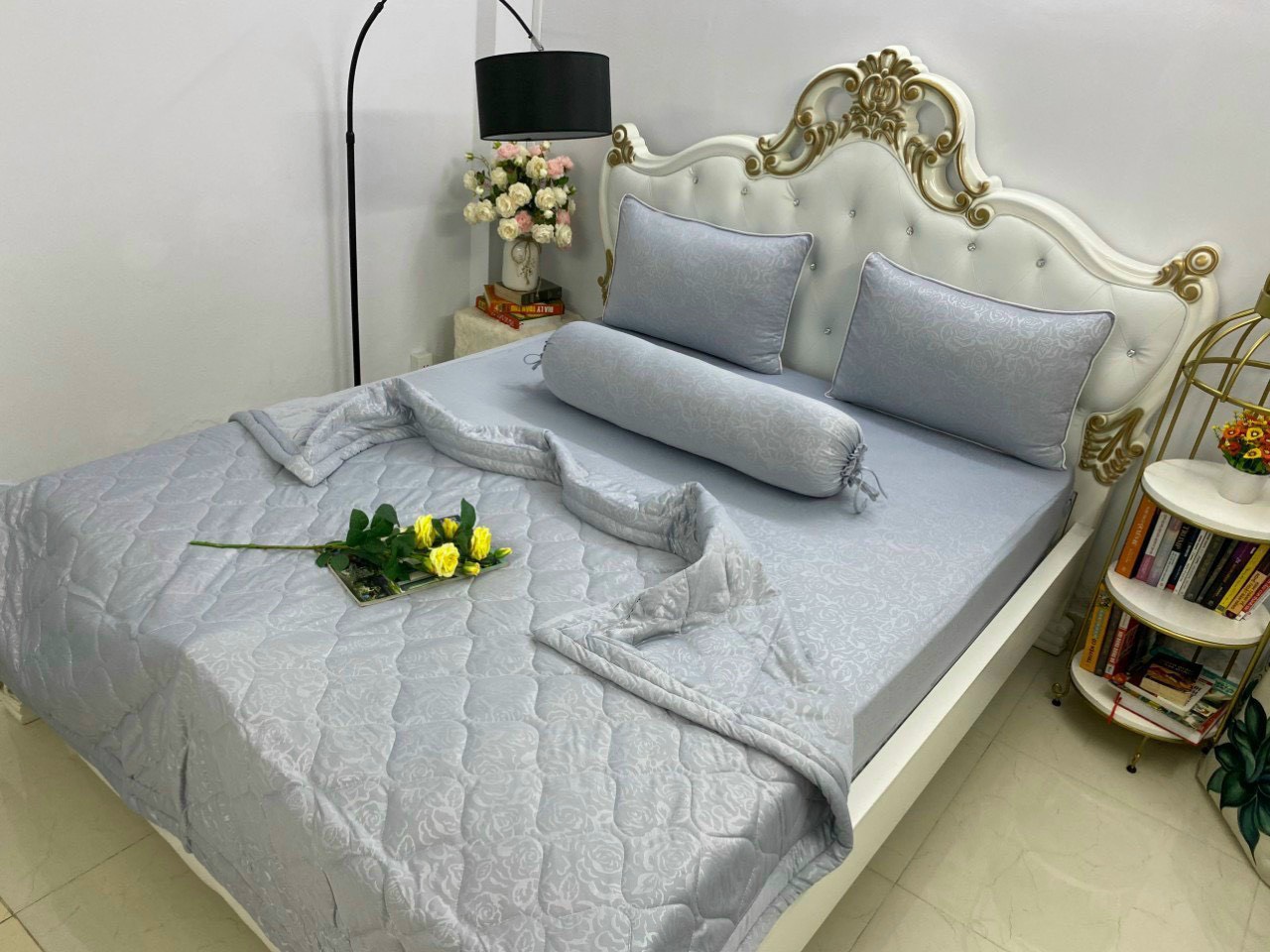 BỘ DRAP GA THUN GẤM CHẤT BAO ĐẸP MÁT KHÔNG MỀN