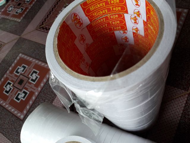 01 Cuộn Băng Dính 2 Mặt Dày Đại 1Cm, 2Cm, 5Cm