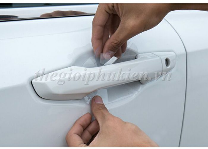 Bộ 4 miếng dán chống xước hõm tay nắm cửa Ô tô, Xe hơi 3M