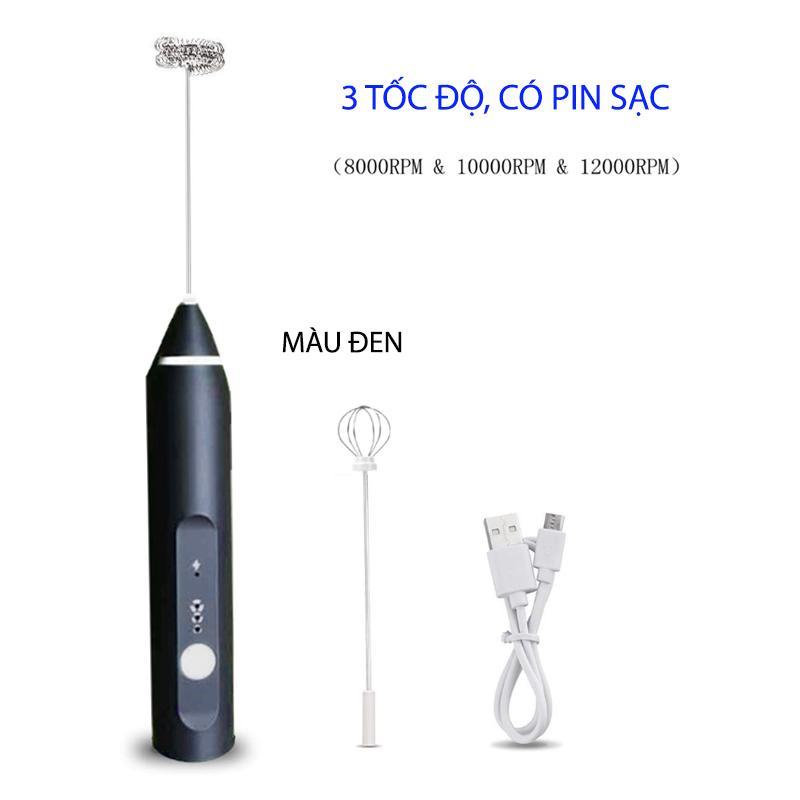 Giá bán Máy đánh trứng, cà phê, sữa 3 tốc độ MFB1501C, dùng pin sạc, 2 đầu khuấy bằng inox