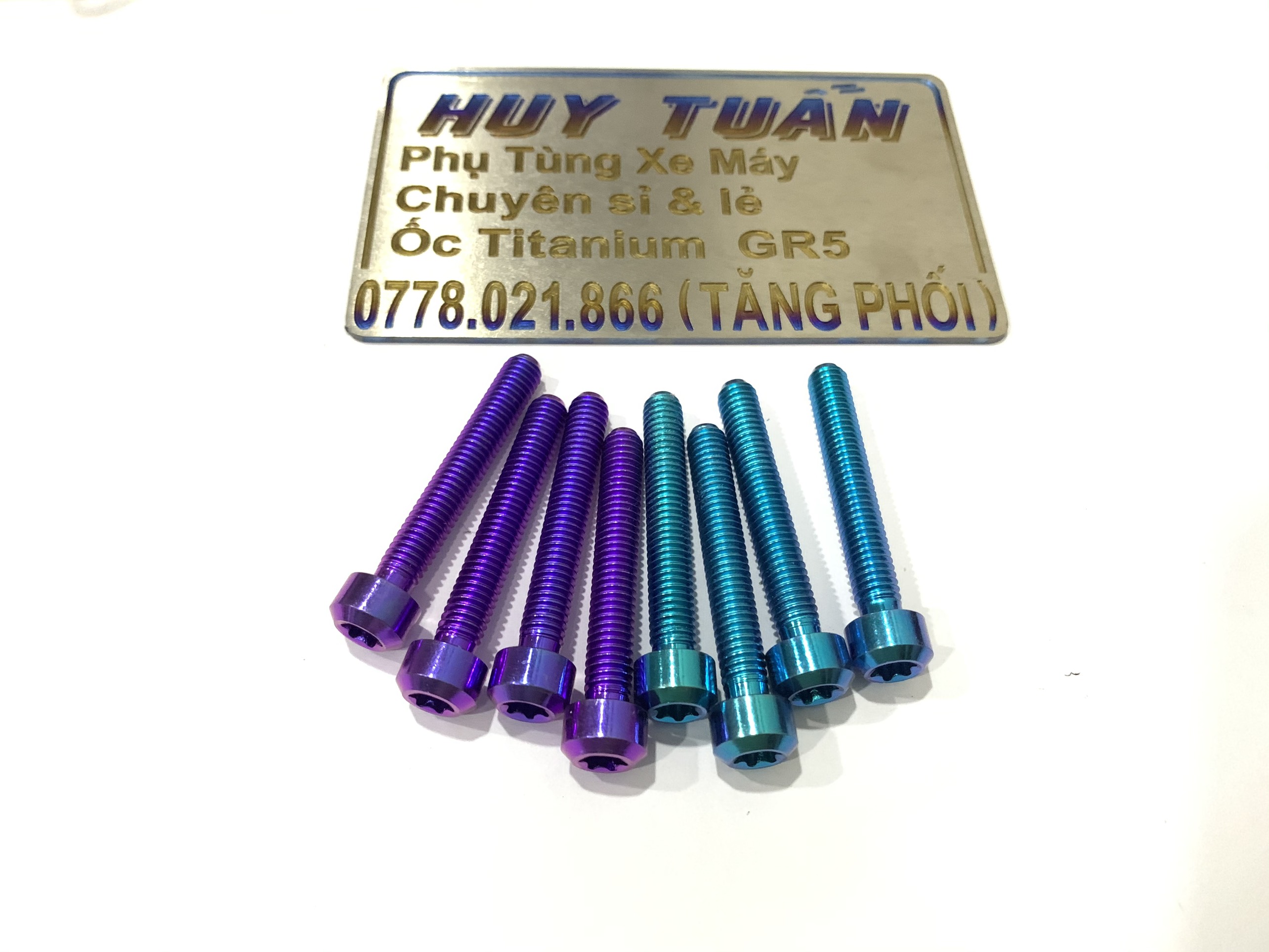 Ốc 6li40 trụ Titan Gr5 (1 con) bắt che két nước gù tay lái lốc máy