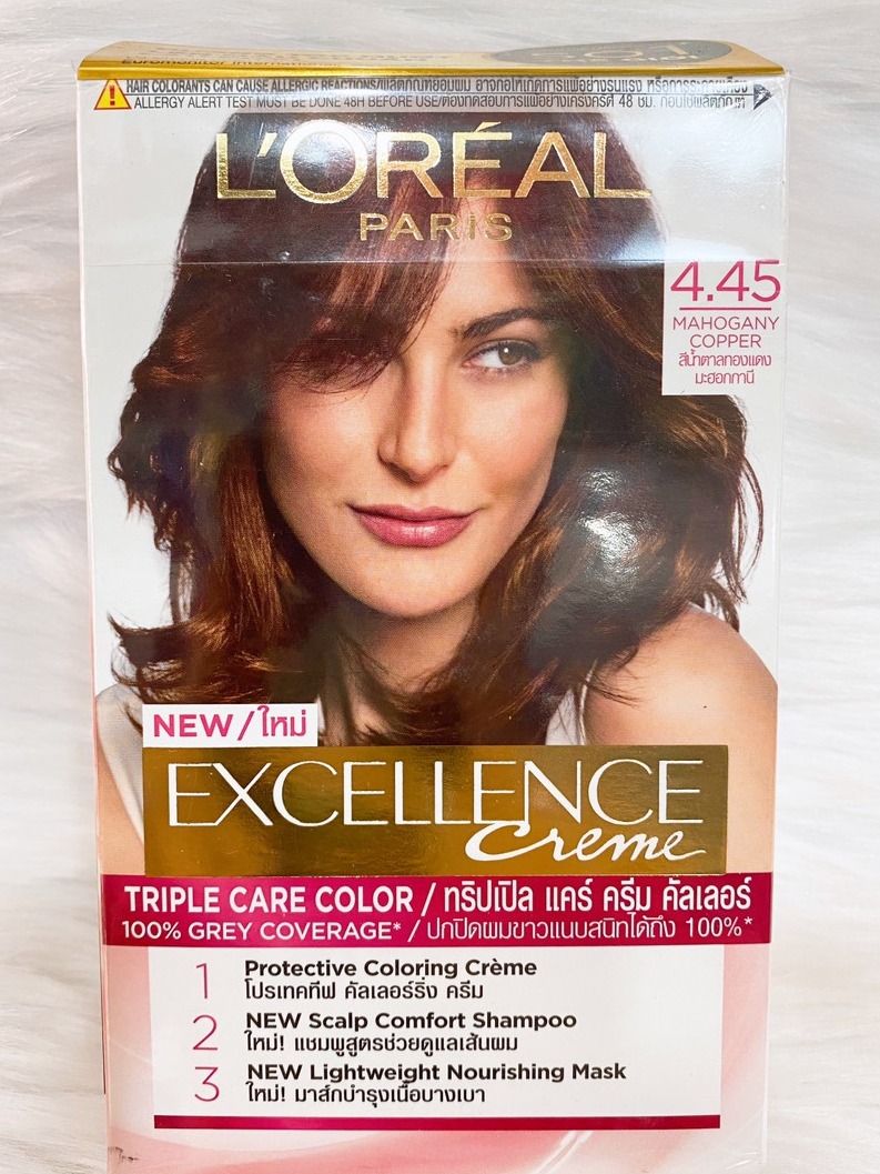 Nhuộm tóc loreal số 4.45 nâu đồng ánh đỏ