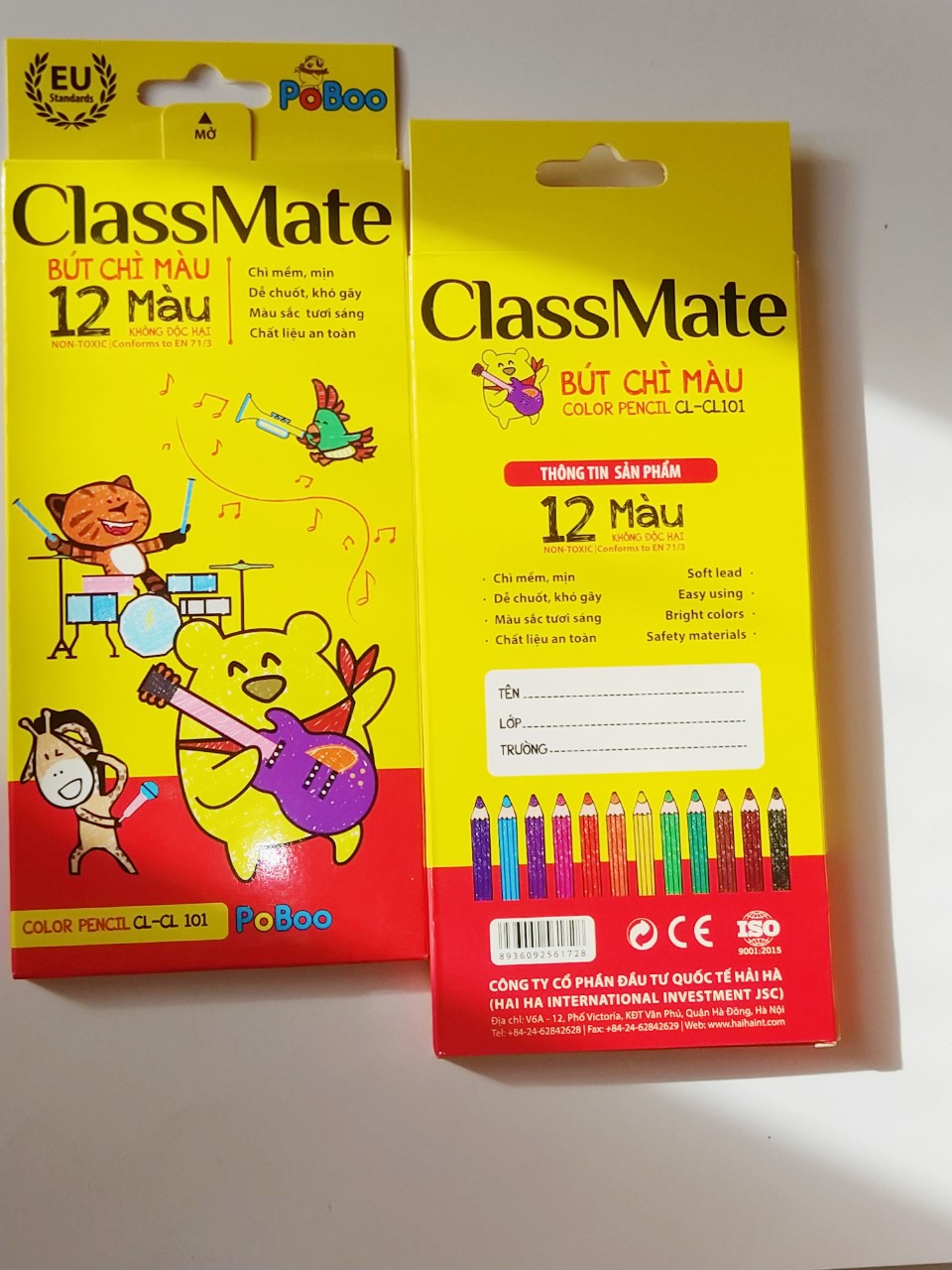 Chì 12 màu ClassMate chất lượng cao - PoBoo