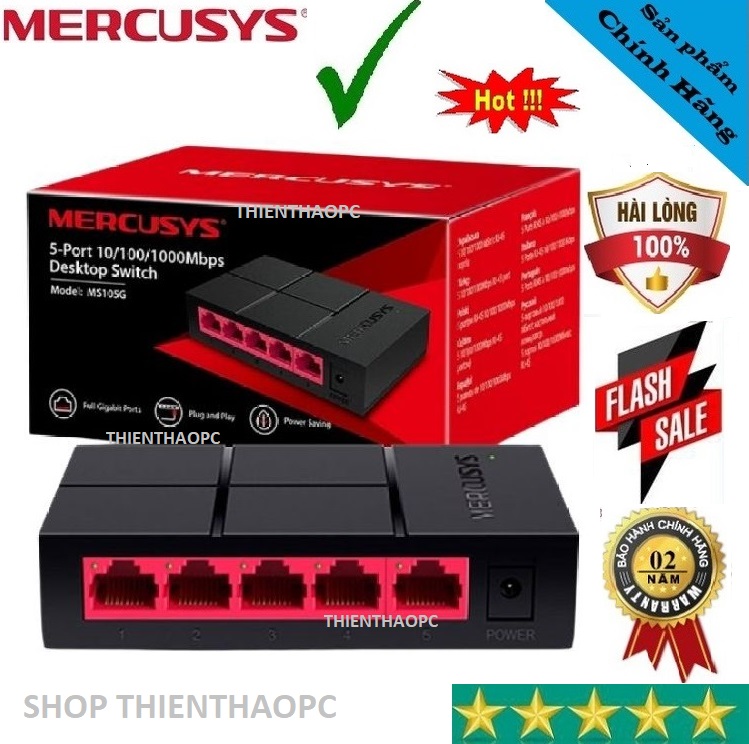 Bộ chia mạng 5 cổng gigabit mercusys ms105g 10/100/1000mbps hàng chính hãng