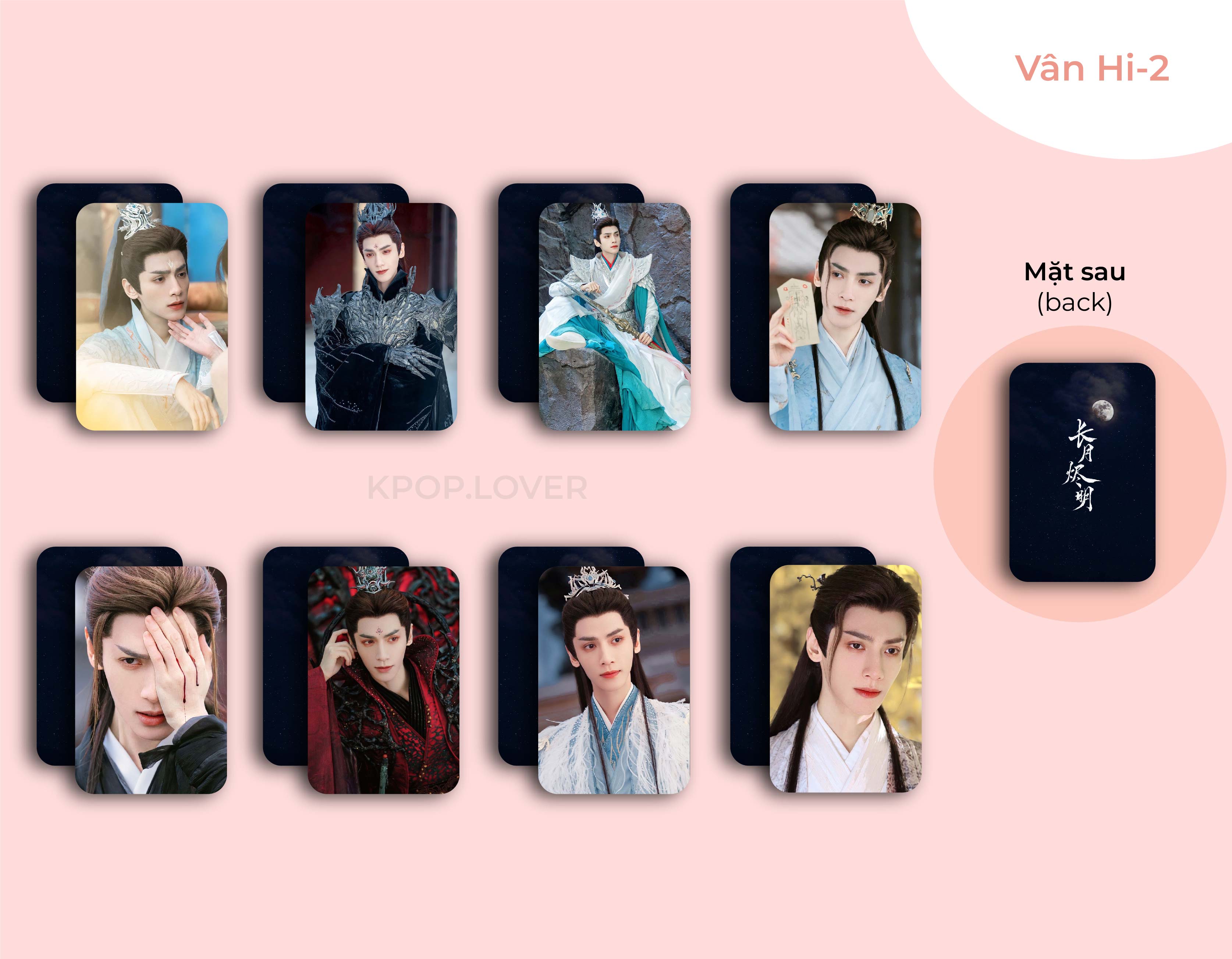 Set 8 card bo góc trường nguyệt tẫn minh - la vân hi, bạch lộc